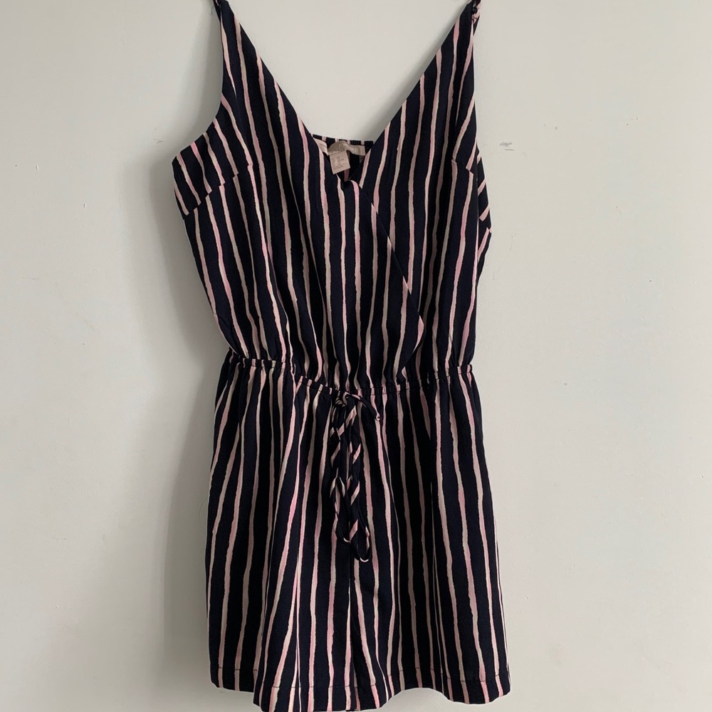 Sleeveless Striped Romper